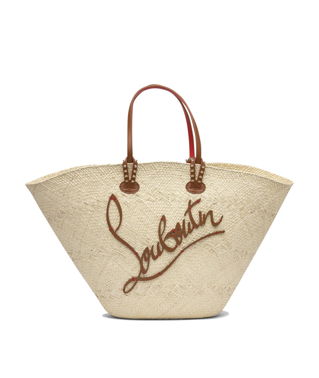 CHRISTIAN LOUBOUTIN Бежевая сумка тоут, фото 1