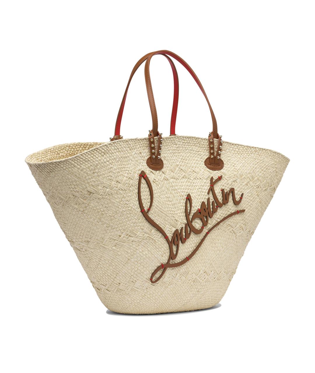 CHRISTIAN LOUBOUTIN Бежевая сумка тоут, фото 2