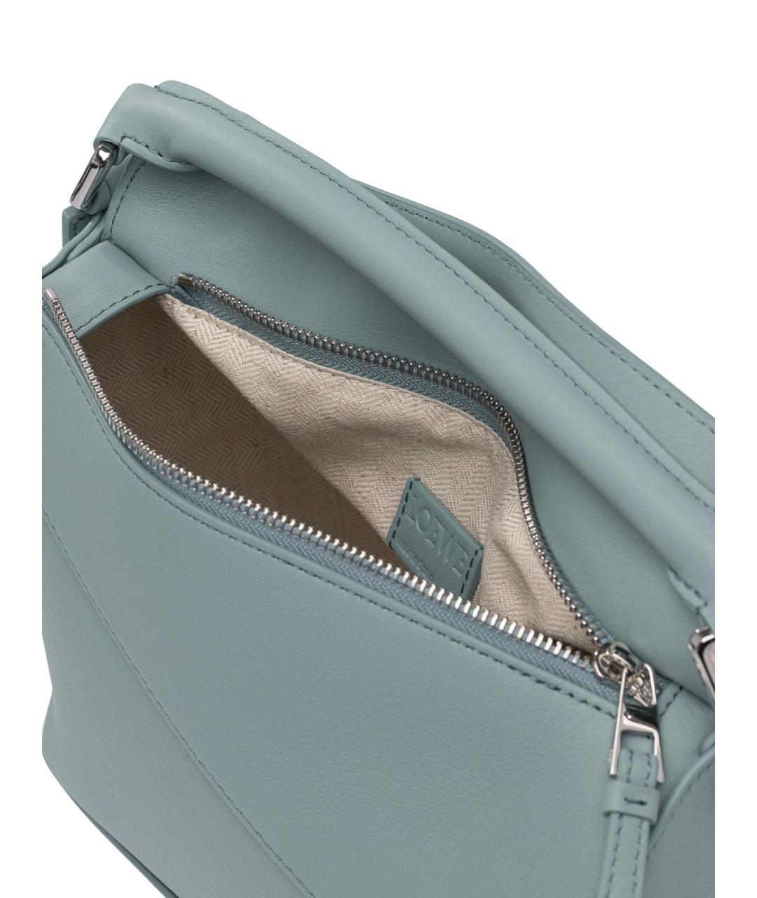 LOEWE Голубая кожаная сумка через плечо, фото 5