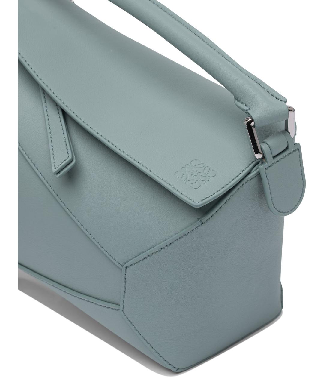 LOEWE Голубая кожаная сумка через плечо, фото 4