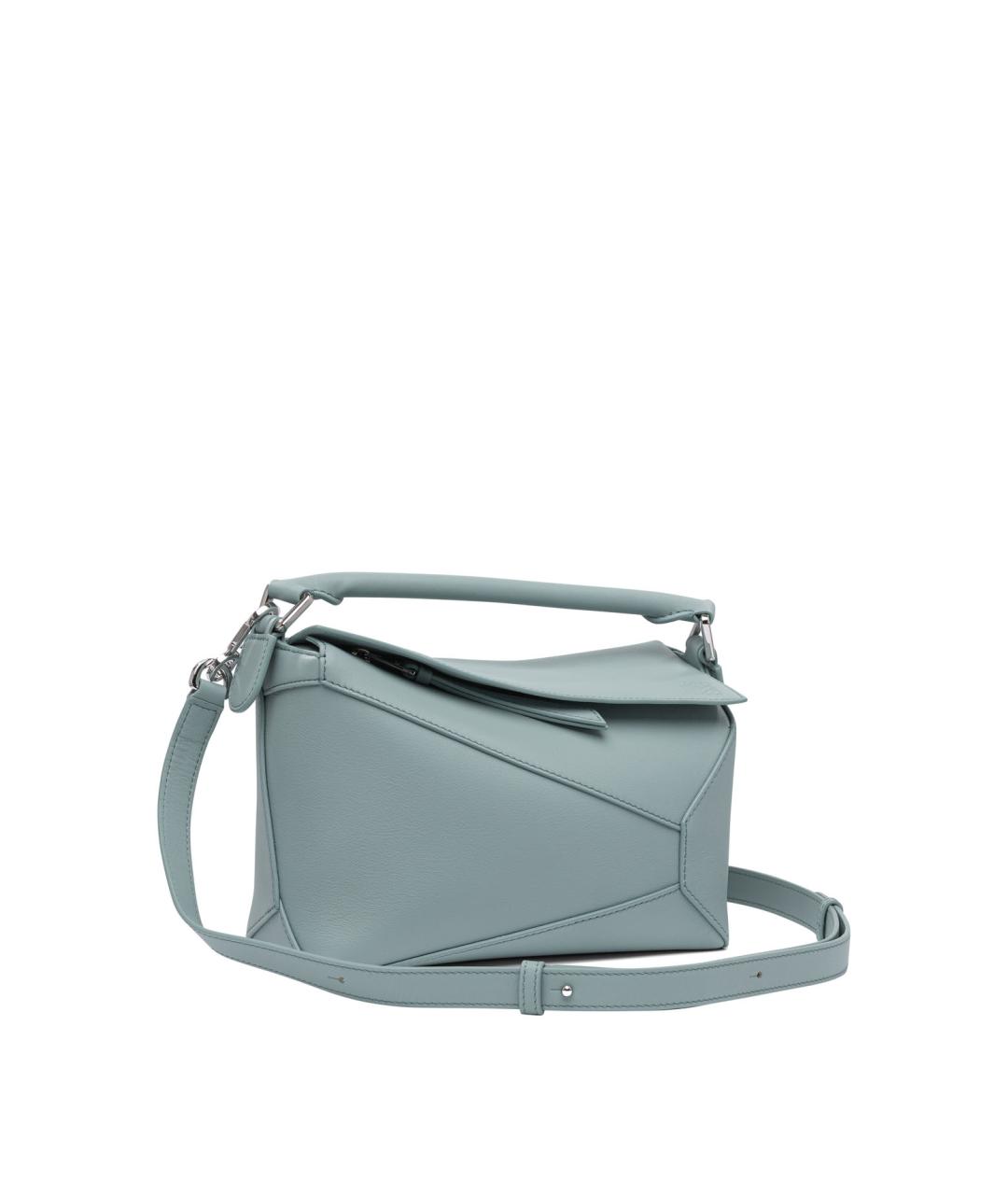 LOEWE Голубая кожаная сумка через плечо, фото 2