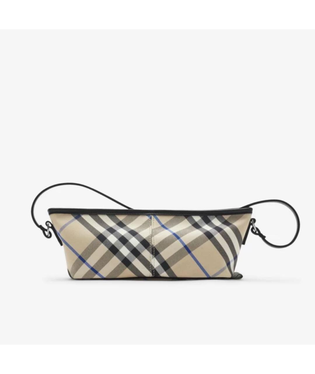 BURBERRY Бежевая хлопковая сумка через плечо, фото 6