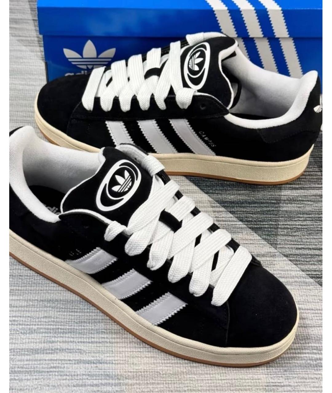 ADIDAS Черные замшевые кеды, фото 6