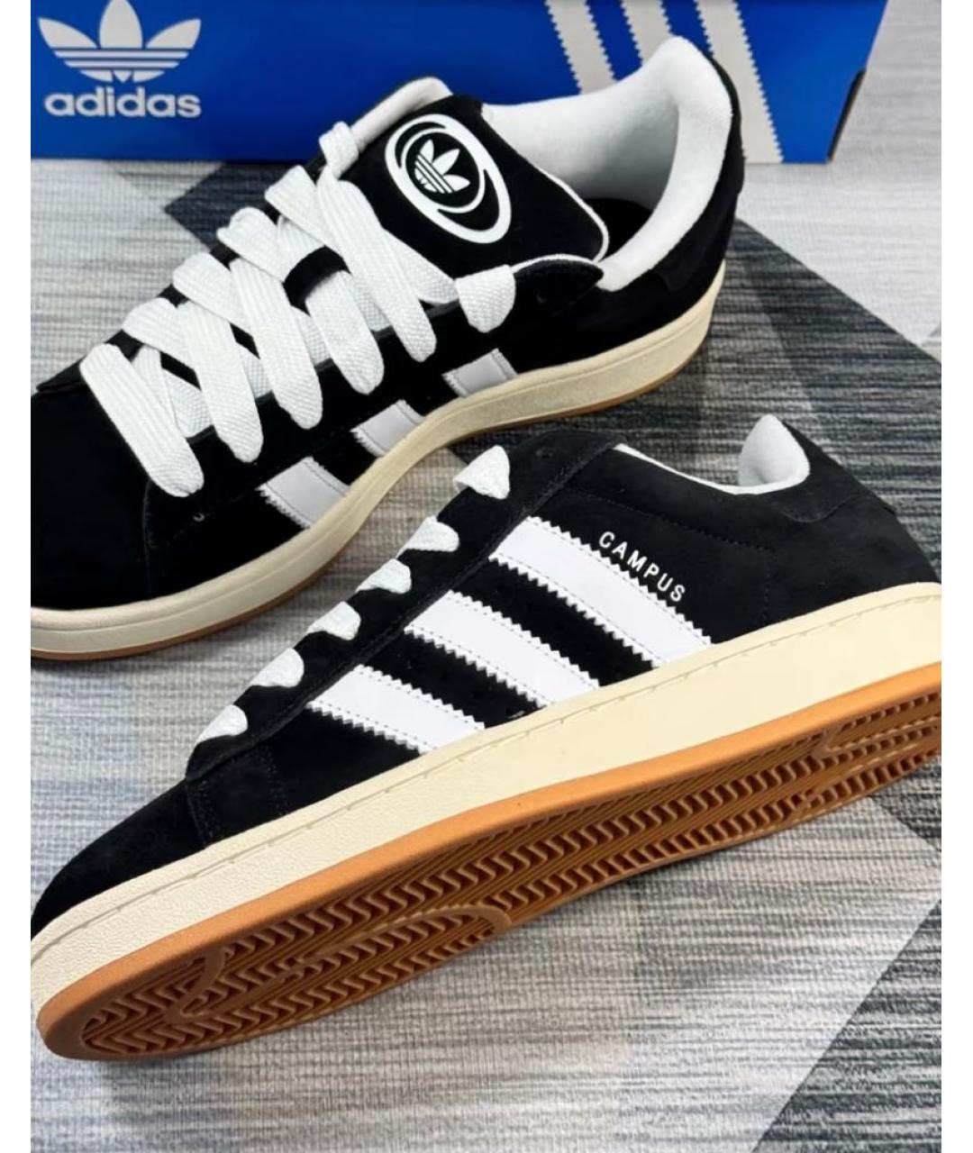 ADIDAS Черные замшевые кеды, фото 5
