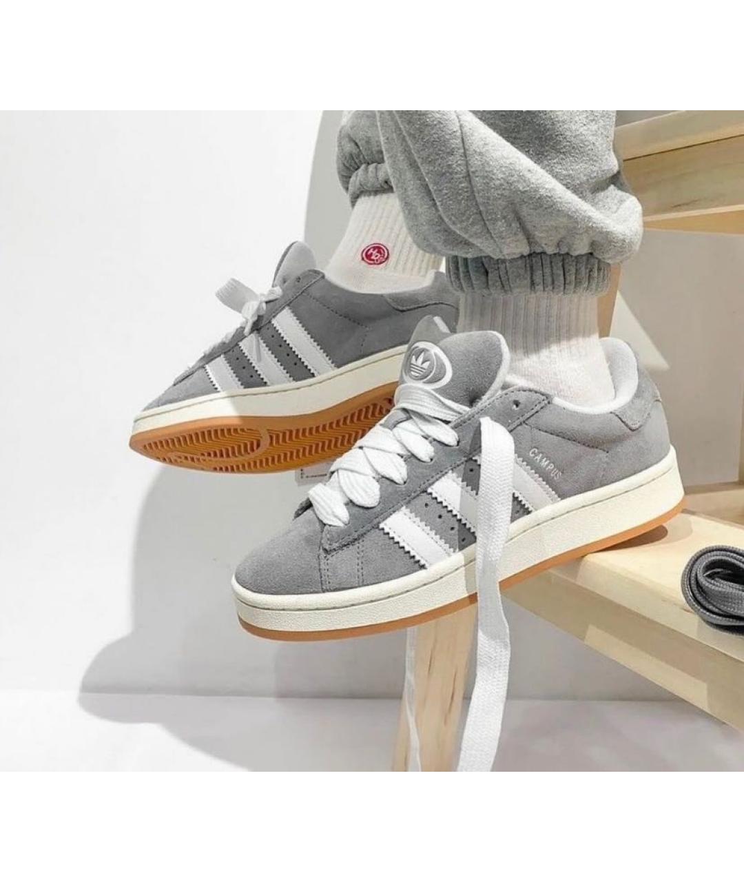 ADIDAS Серые замшевые кроссовки, фото 5