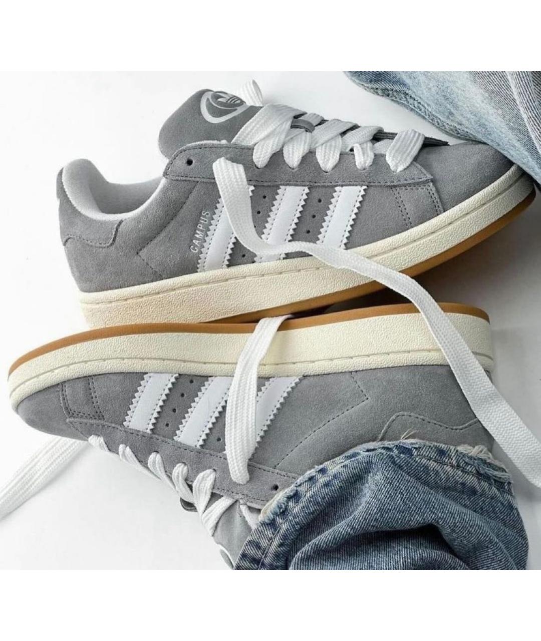 ADIDAS Серые замшевые кроссовки, фото 7