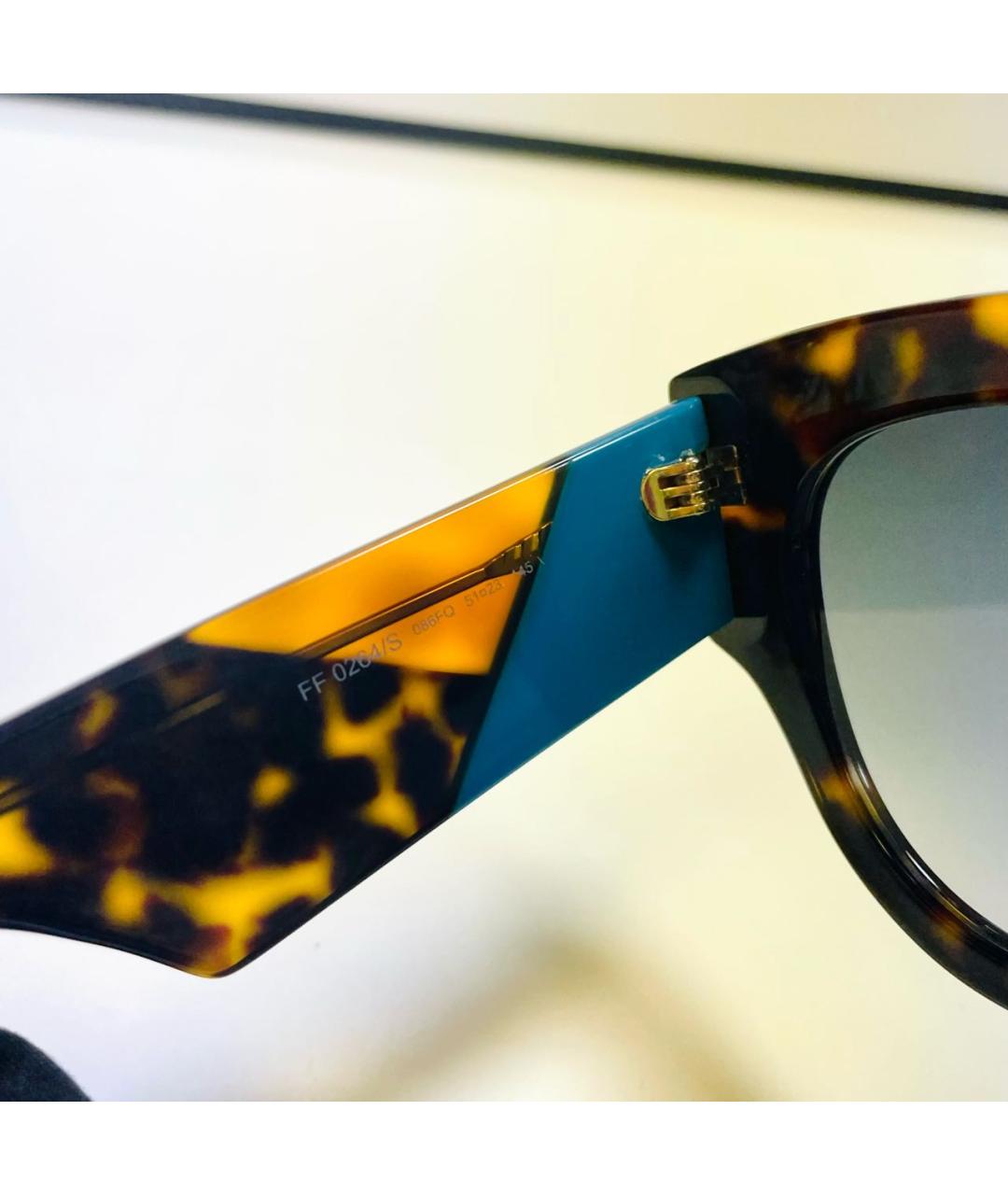 FENDI Мульти пластиковые солнцезащитные очки, фото 3