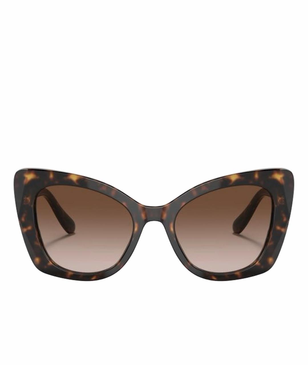 DOLCE&GABBANA Коричневые пластиковые солнцезащитные очки, фото 1