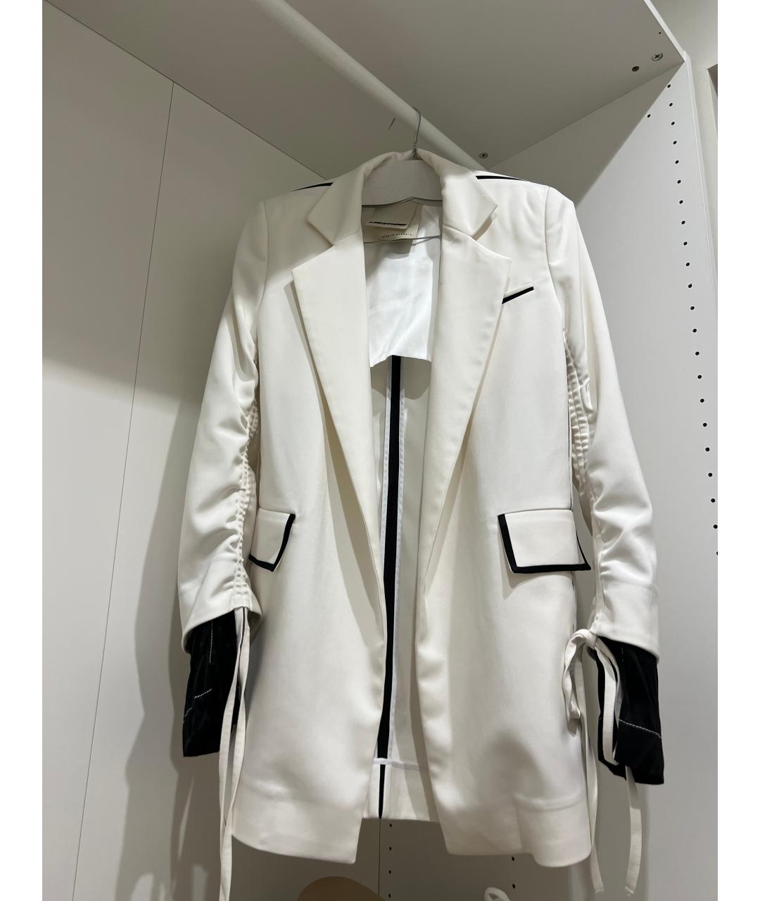 SAINT LAURENT Белое шелковое платье, фото 6