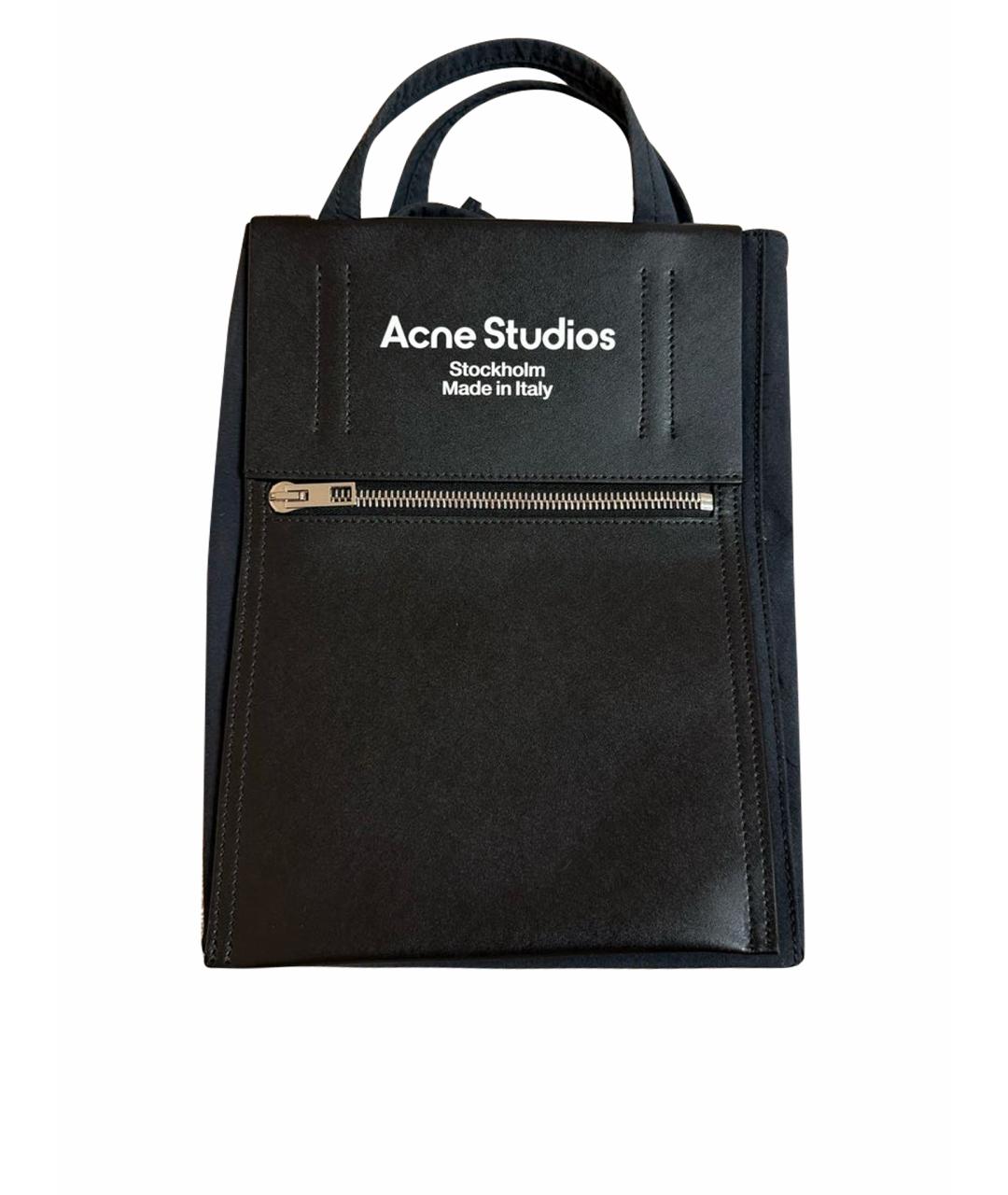 ACNE STUDIOS Синяя кожаная сумка тоут, фото 1