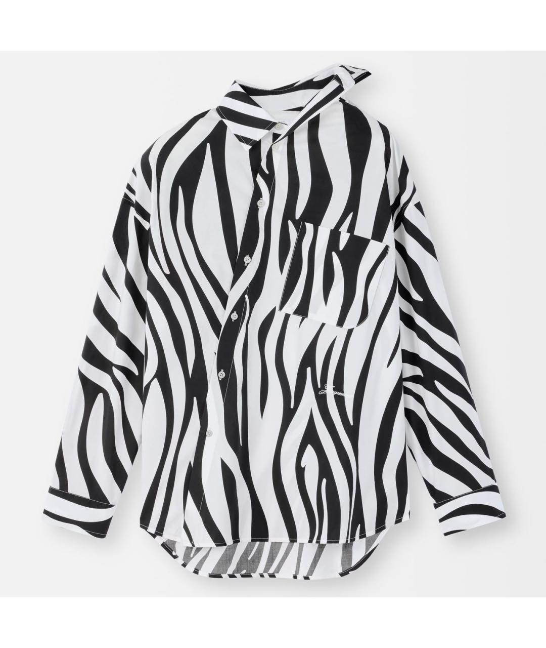 JACQUEMUS Черная хлопковая рубашка, фото 8