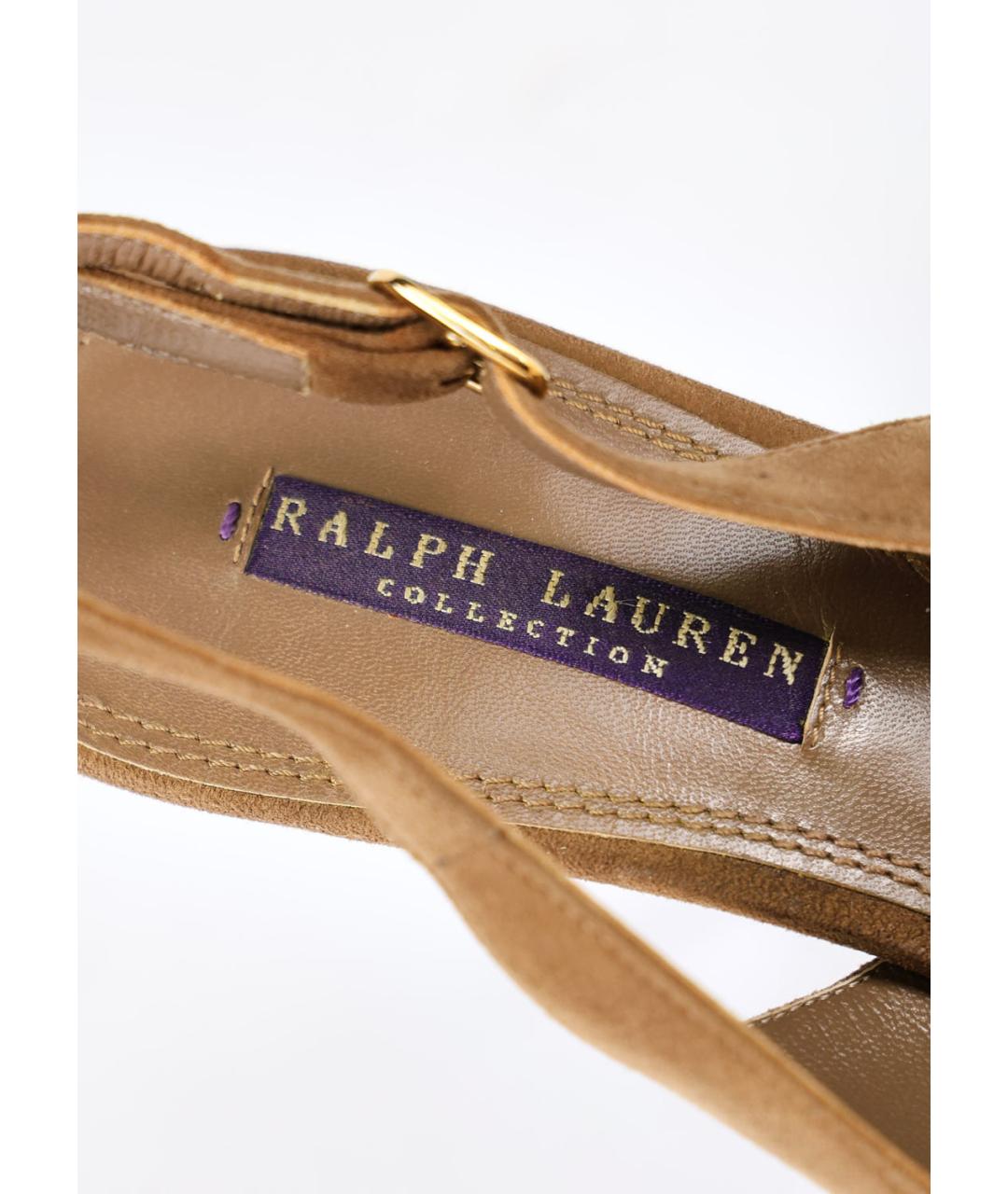 RALPH LAUREN COLLECTION Коричневые замшевые туфли, фото 5
