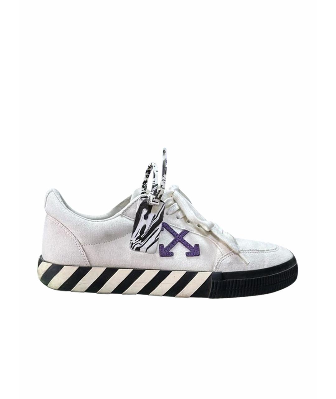 OFF-WHITE Белые текстильные низкие кроссовки / кеды, фото 1