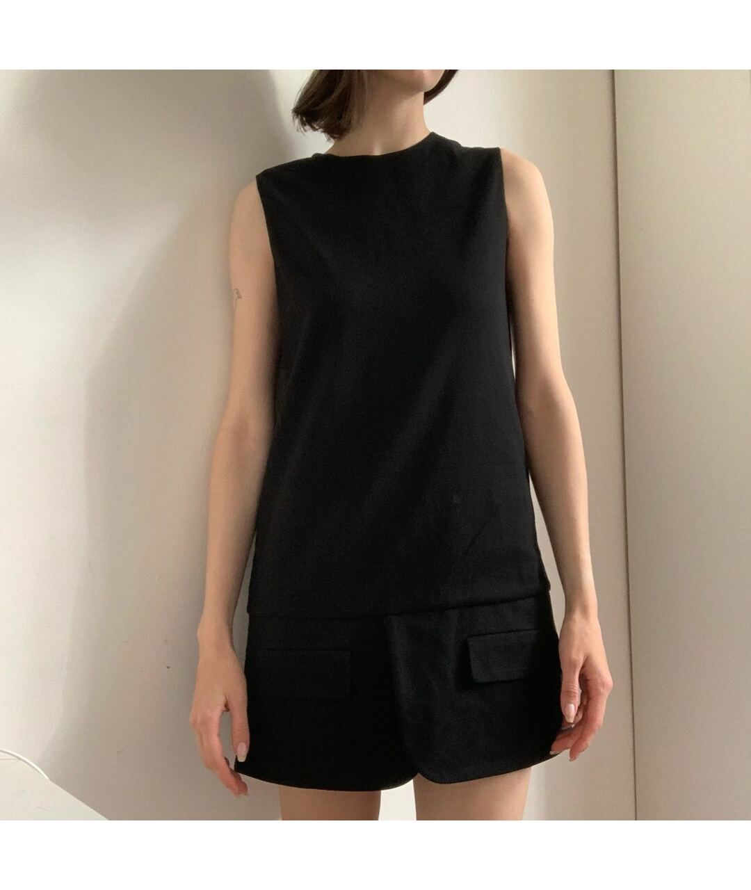 MSGM Черное вискозное повседневное платье, фото 6
