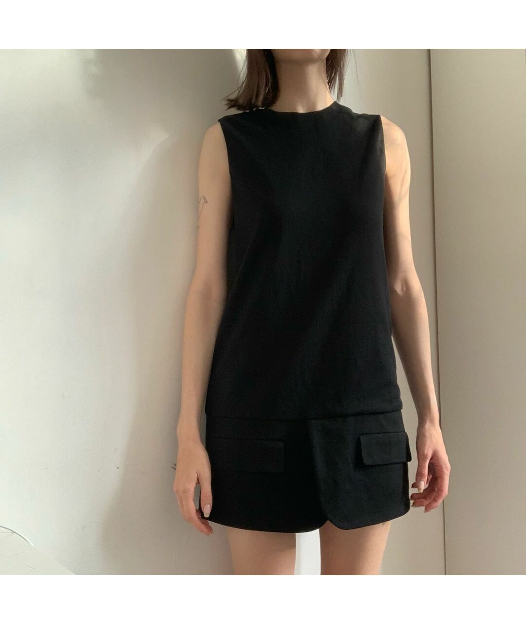 MSGM Черное вискозное повседневное платье, фото 7