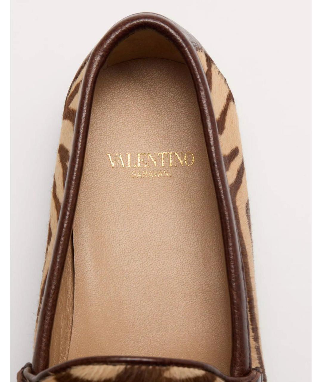 VALENTINO Коричневые кожаные мокасины, фото 4