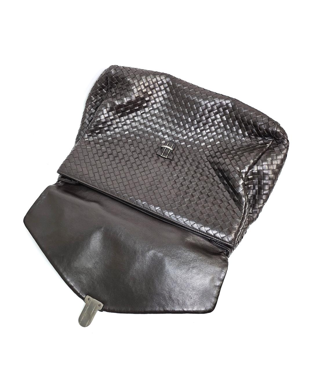BOTTEGA VENETA Черный кожаный портфель, фото 3