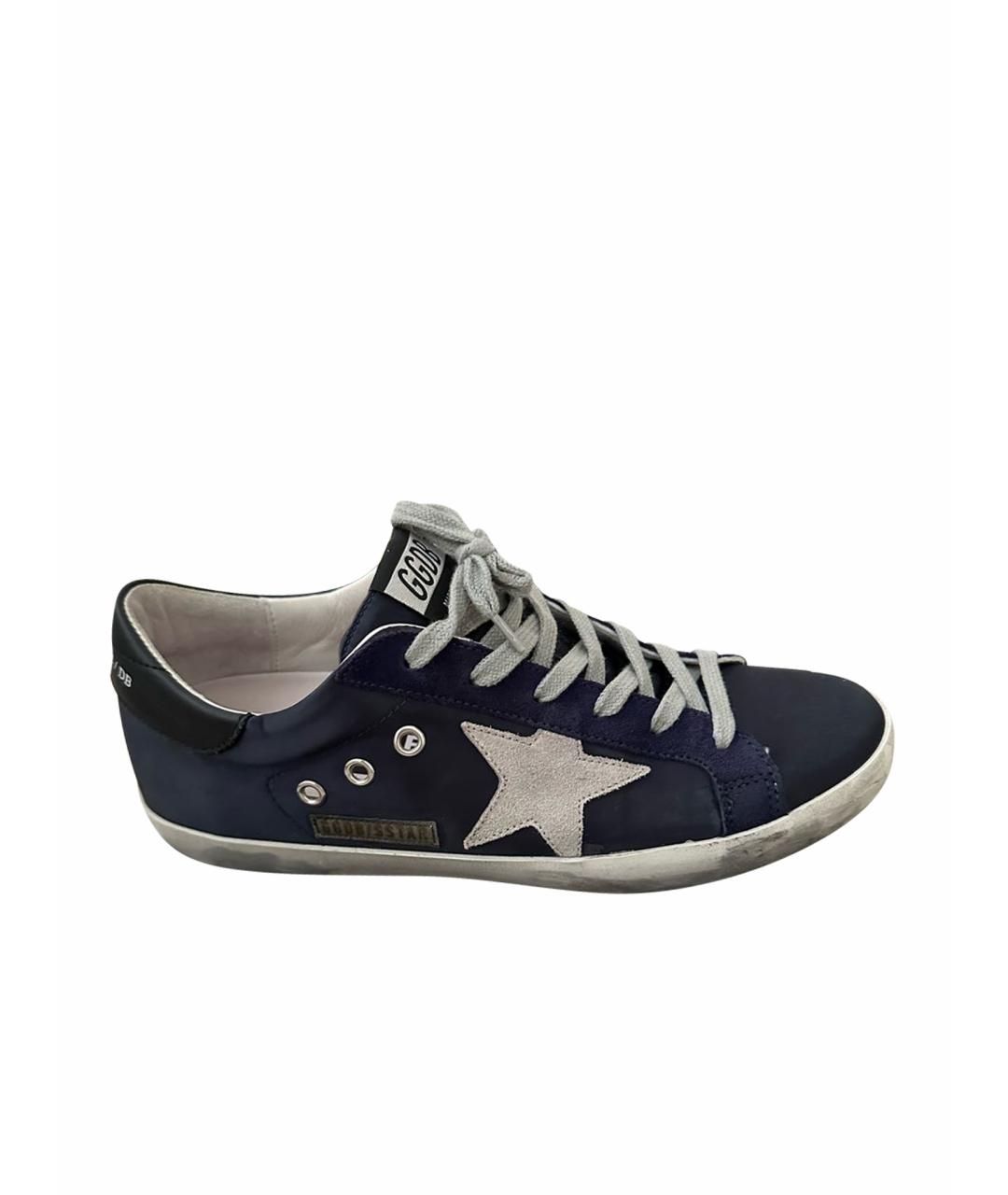 GOLDEN GOOSE DELUXE BRAND Темно-синие текстильные кеды, фото 1