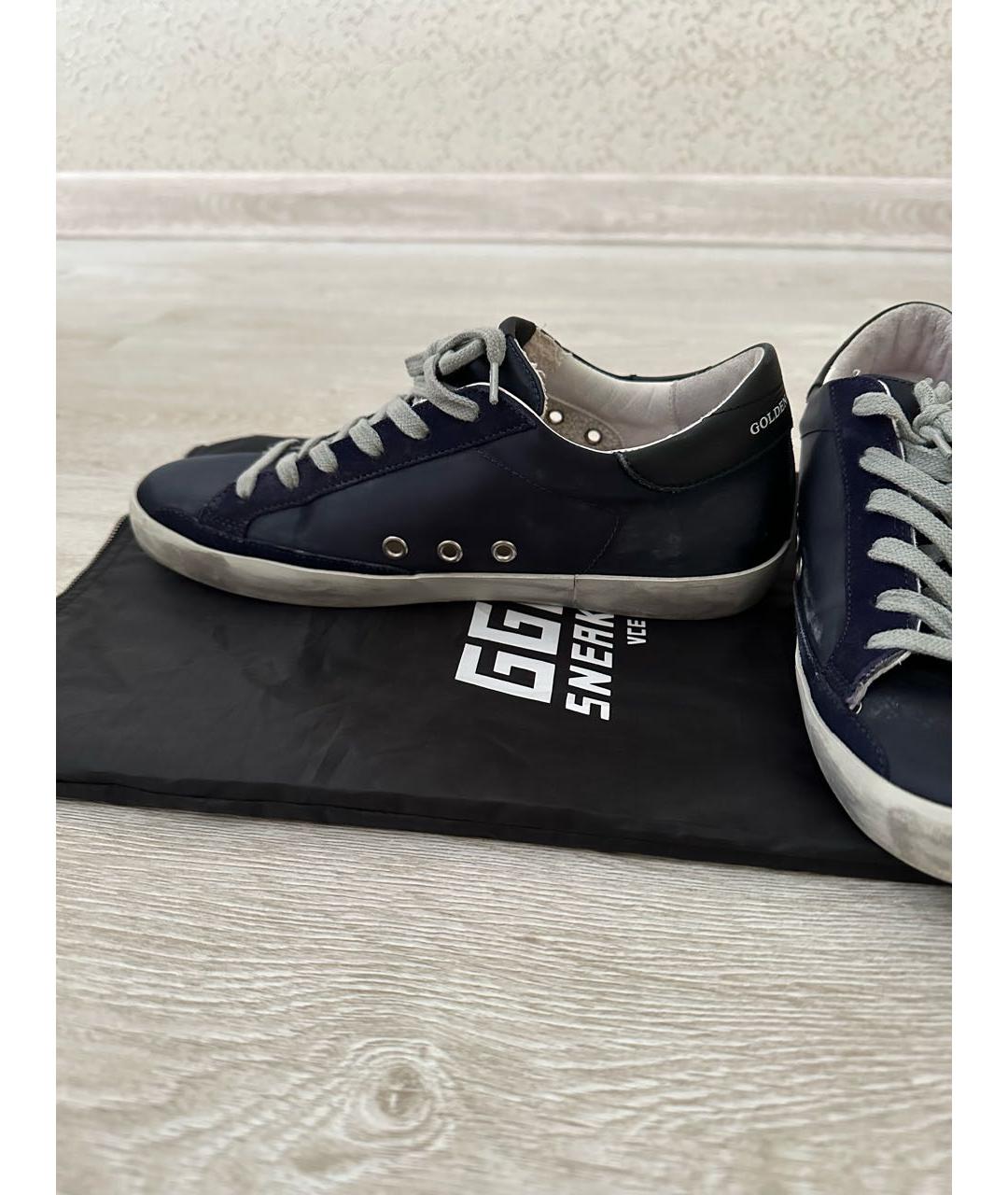GOLDEN GOOSE DELUXE BRAND Темно-синие текстильные кеды, фото 3