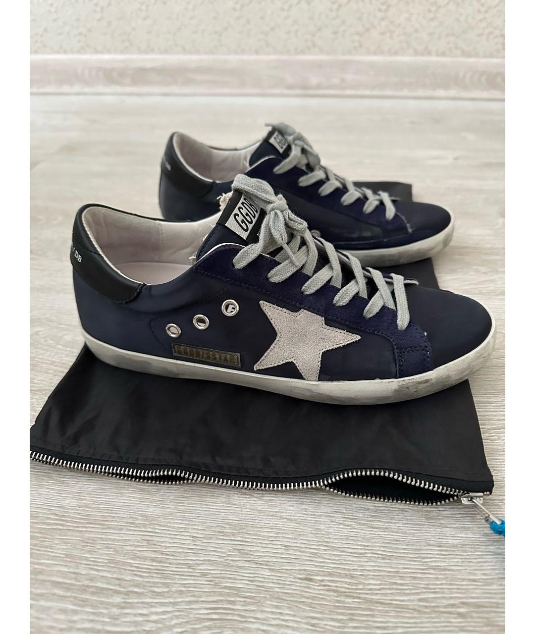 GOLDEN GOOSE DELUXE BRAND Темно-синие текстильные кеды, фото 8