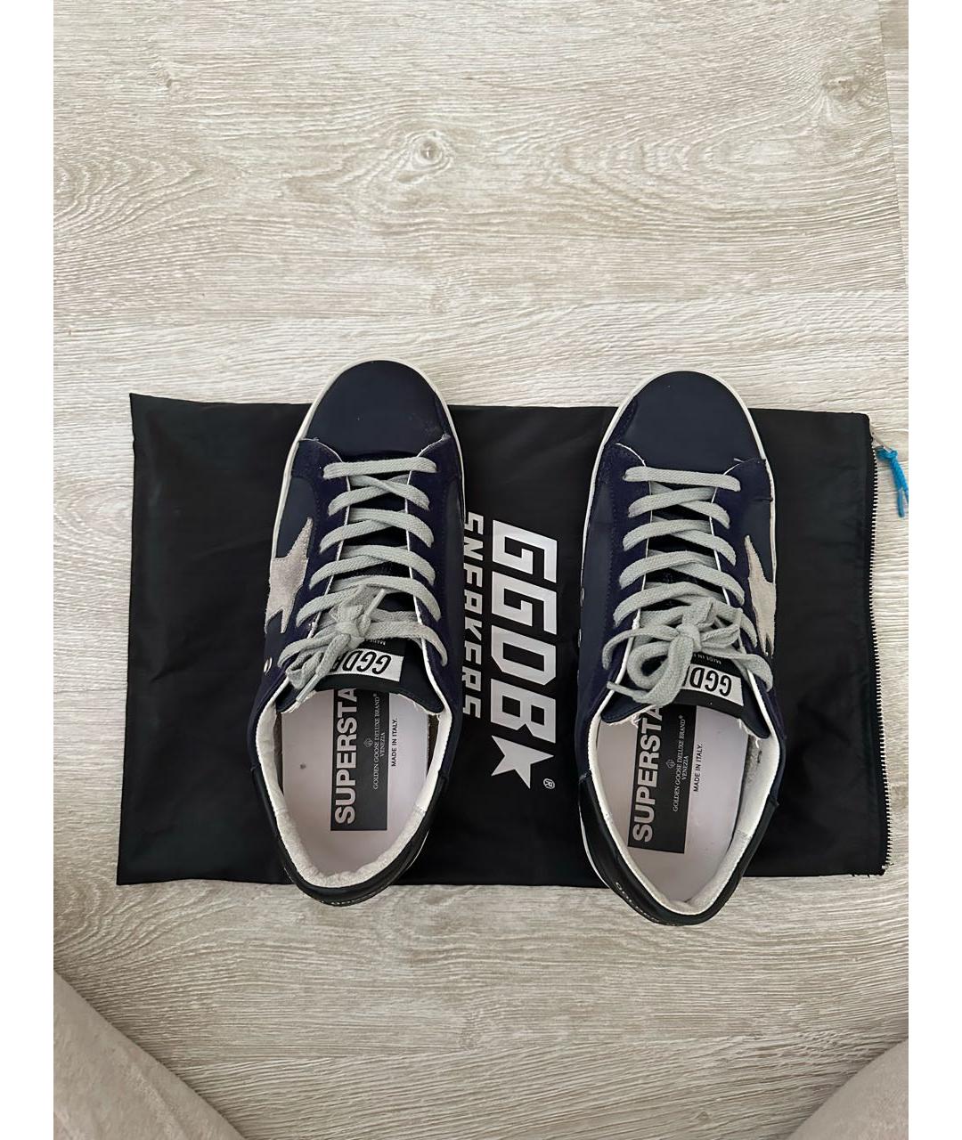 GOLDEN GOOSE DELUXE BRAND Темно-синие текстильные кеды, фото 4