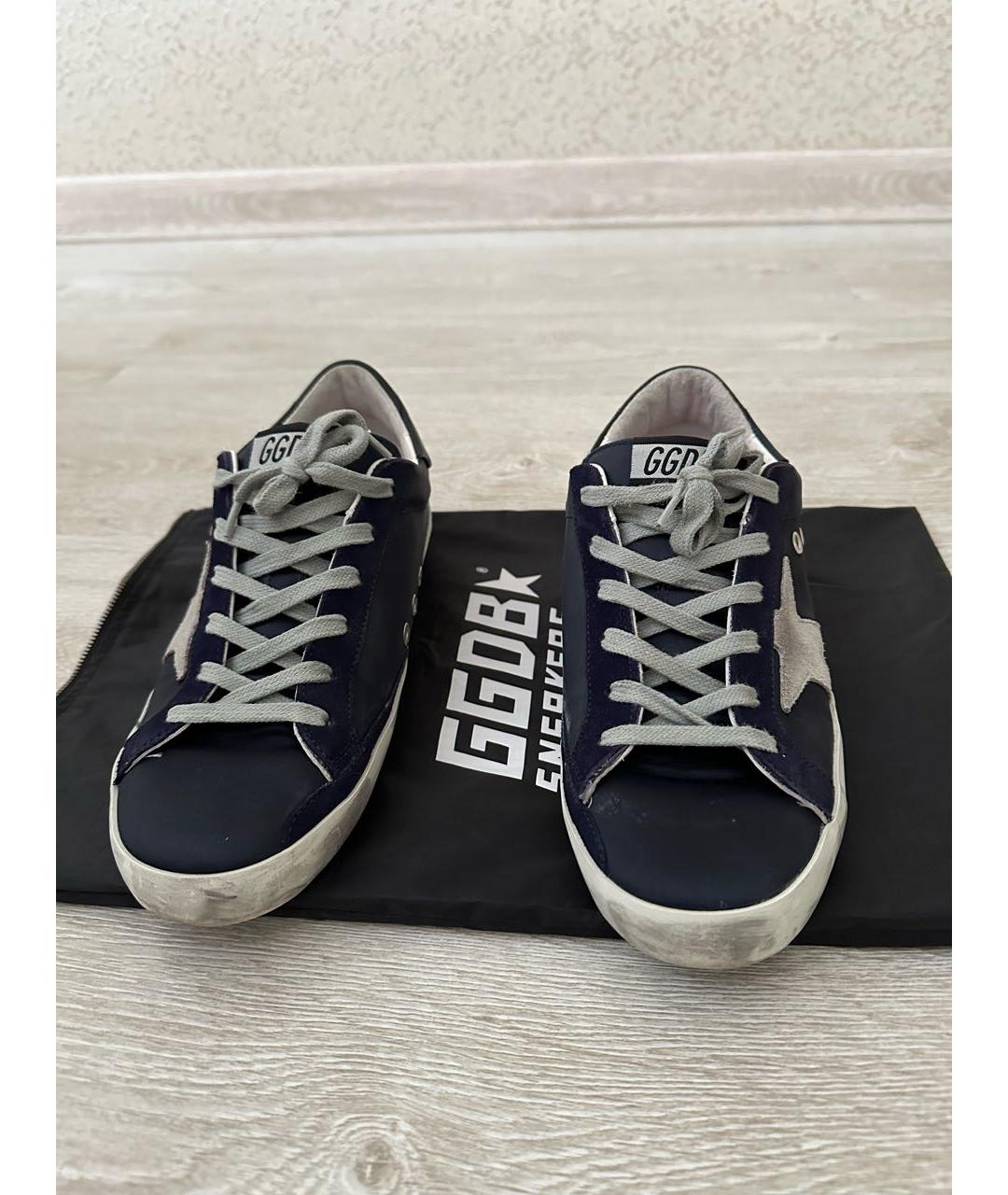 GOLDEN GOOSE DELUXE BRAND Темно-синие текстильные кеды, фото 2