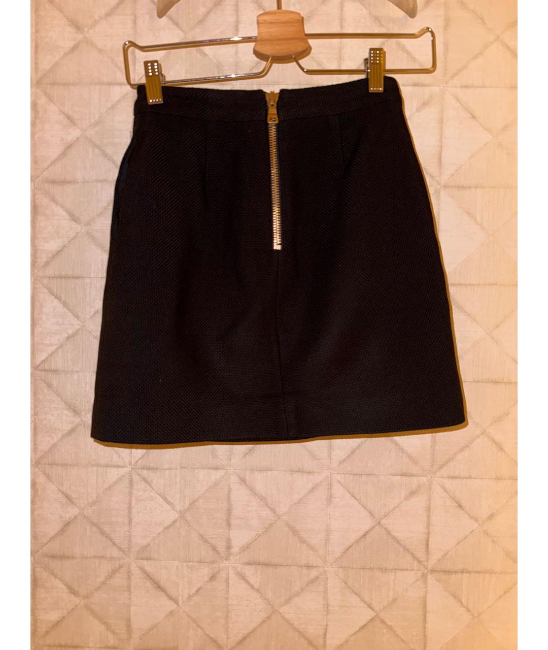 BALMAIN Черная хлопковая юбка, фото 2