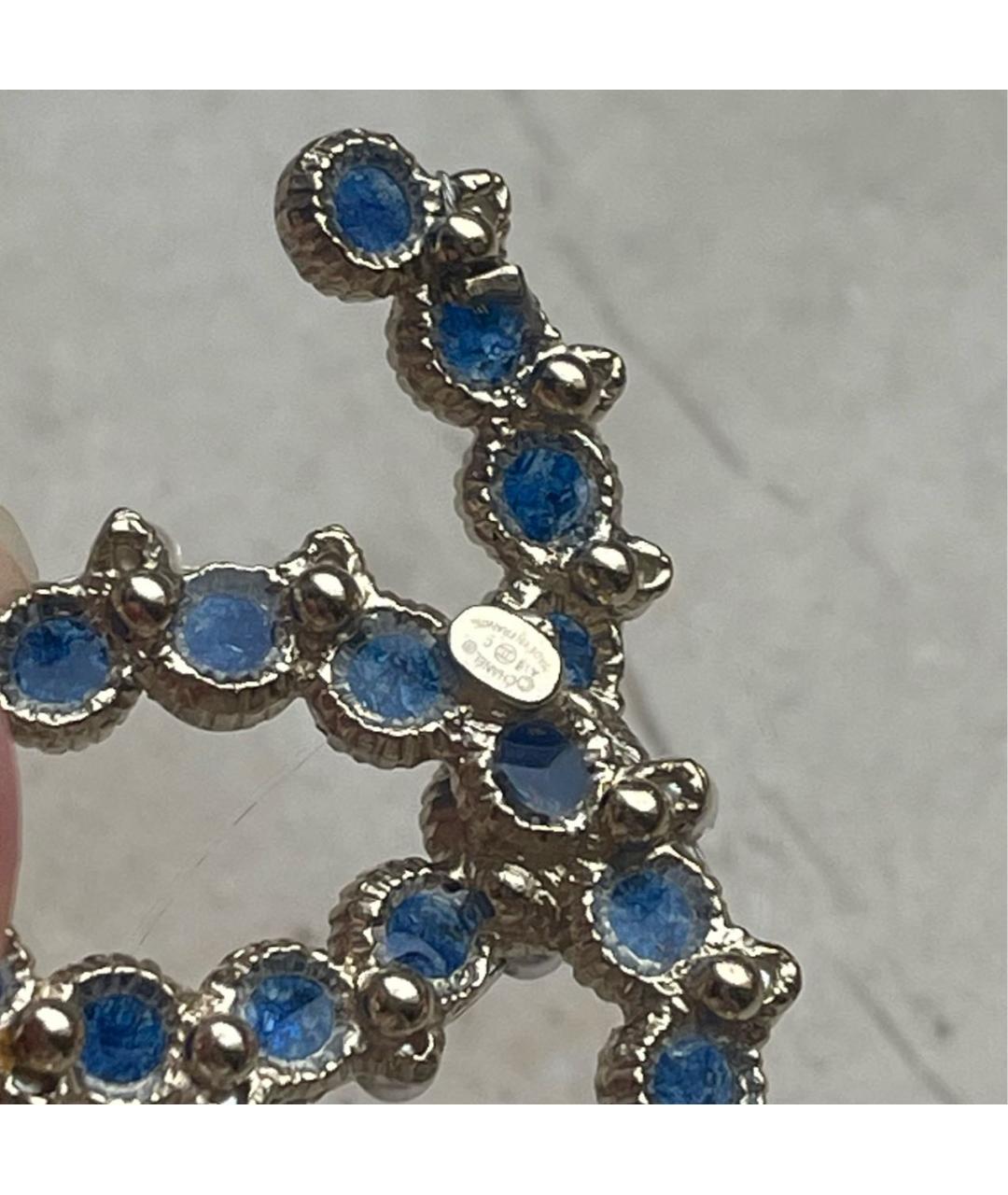 CHANEL Синяя металлическая булавка / брошь, фото 5