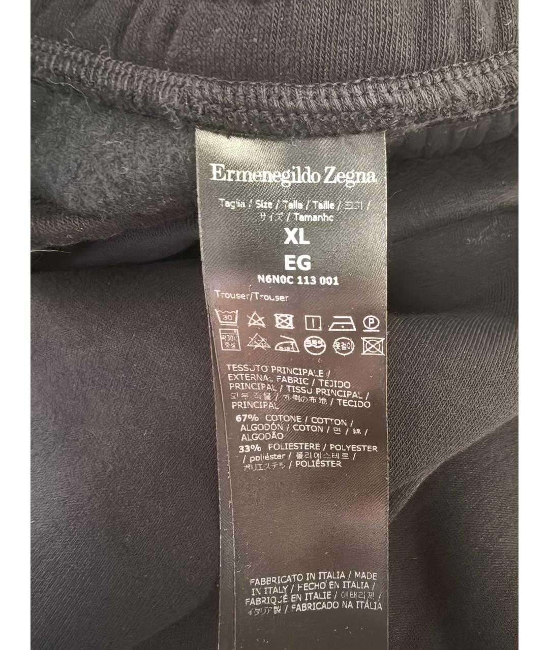 ERMENEGILDO ZEGNA Антрацитовый хлопковый спортивный костюм, фото 7
