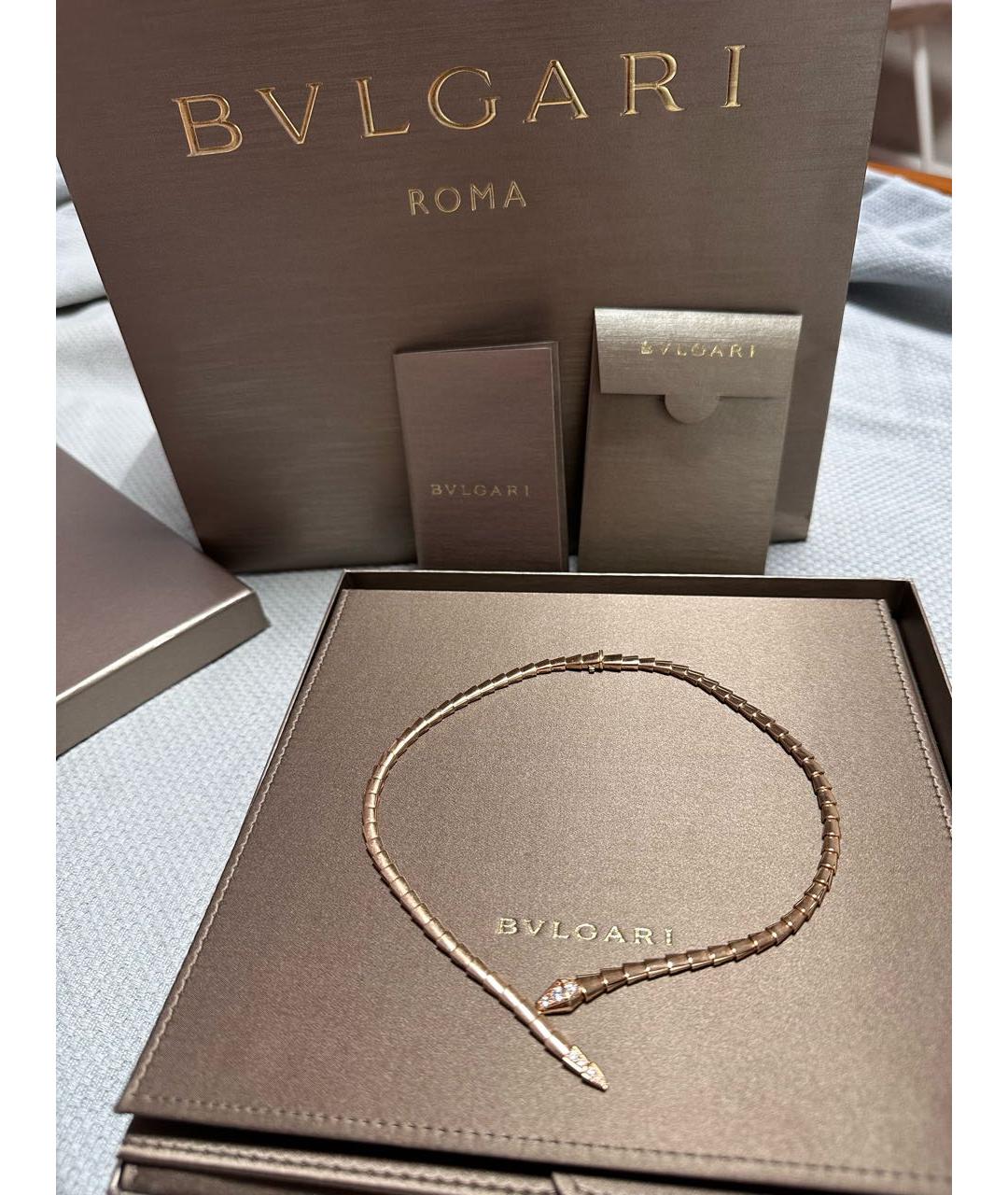 BVLGARI Золотое колье из розового золота, фото 6