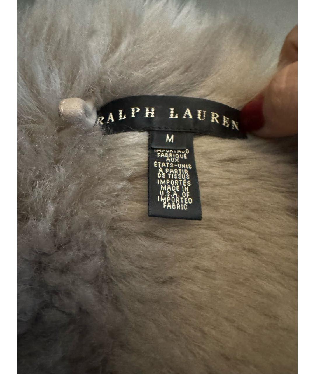 RALPH LAUREN Бежевый замшевый жилет, фото 4