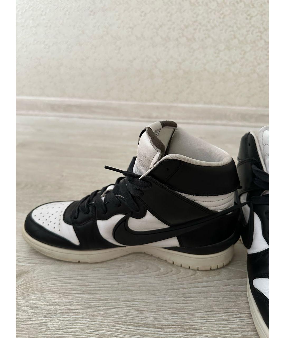 NIKE Белые кожаные высокие кроссовки / кеды, фото 4