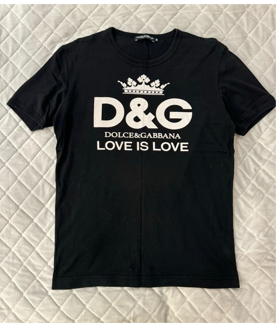 DOLCE&GABBANA Черная футболка, фото 5