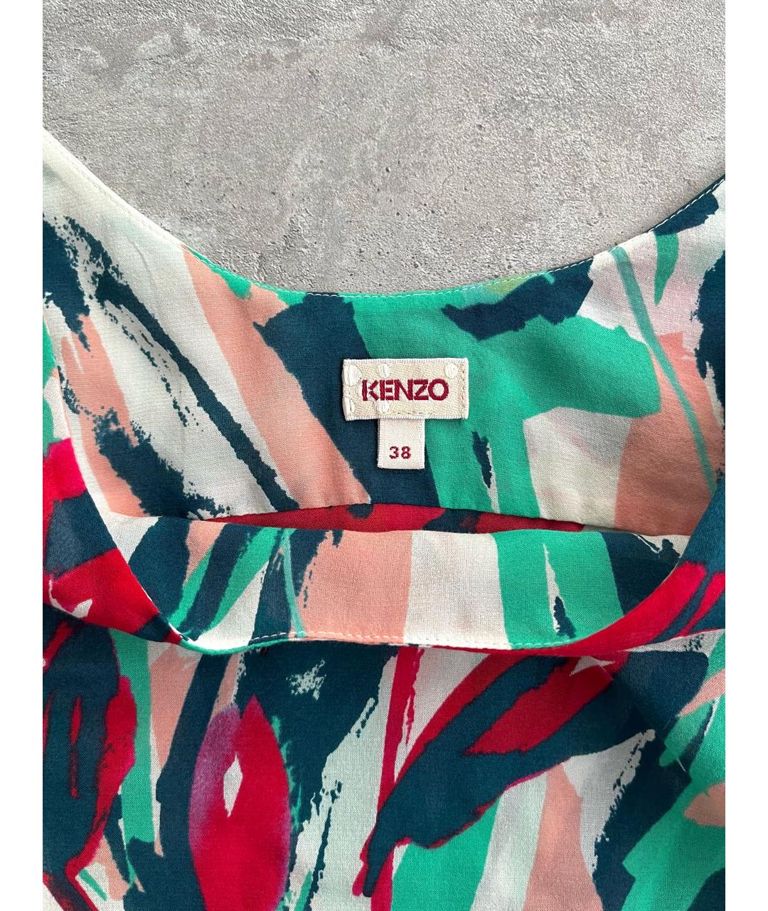 KENZO Мульти хлопковое повседневное платье, фото 5