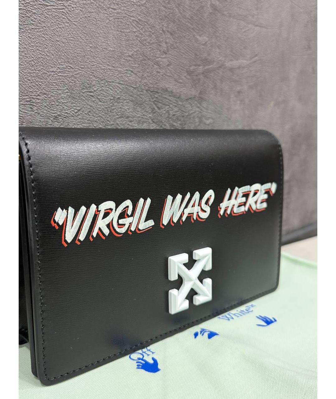 OFF-WHITE Черная сумка через плечо из лакированной кожи, фото 2