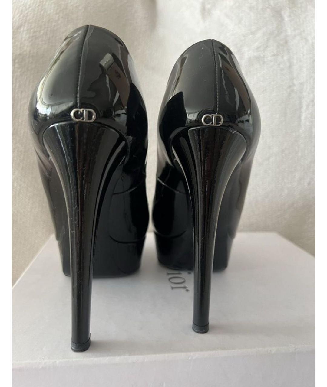 CHRISTIAN DIOR Черные туфли из лакированной кожи, фото 3