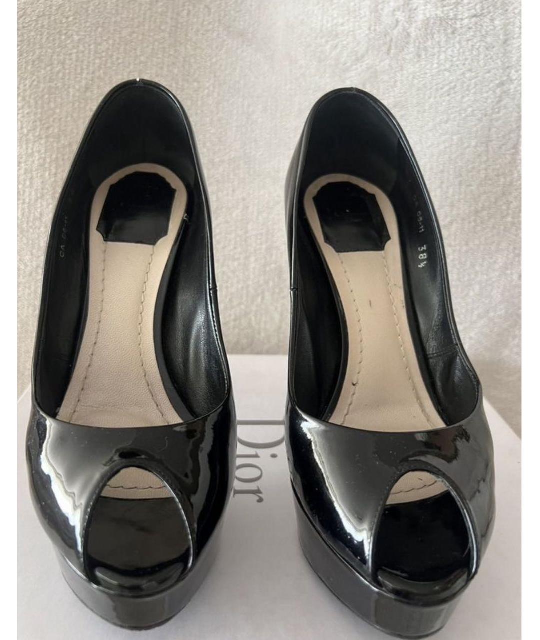 CHRISTIAN DIOR Черные туфли из лакированной кожи, фото 2
