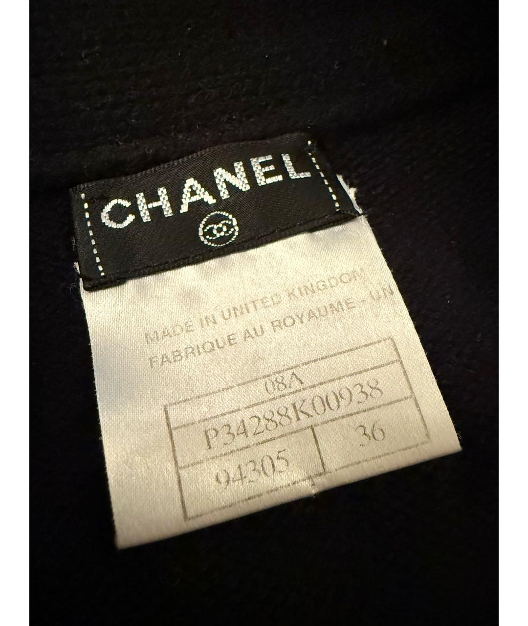 CHANEL Черный кашемировый кардиган, фото 3