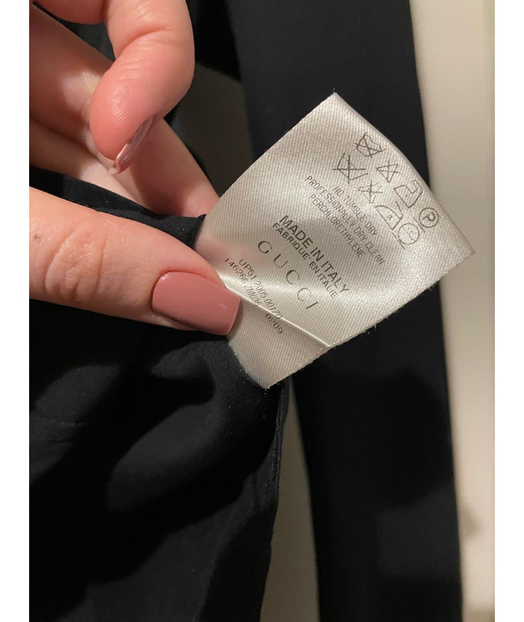 GUCCI Черная хлопко-эластановая рубашка, фото 3