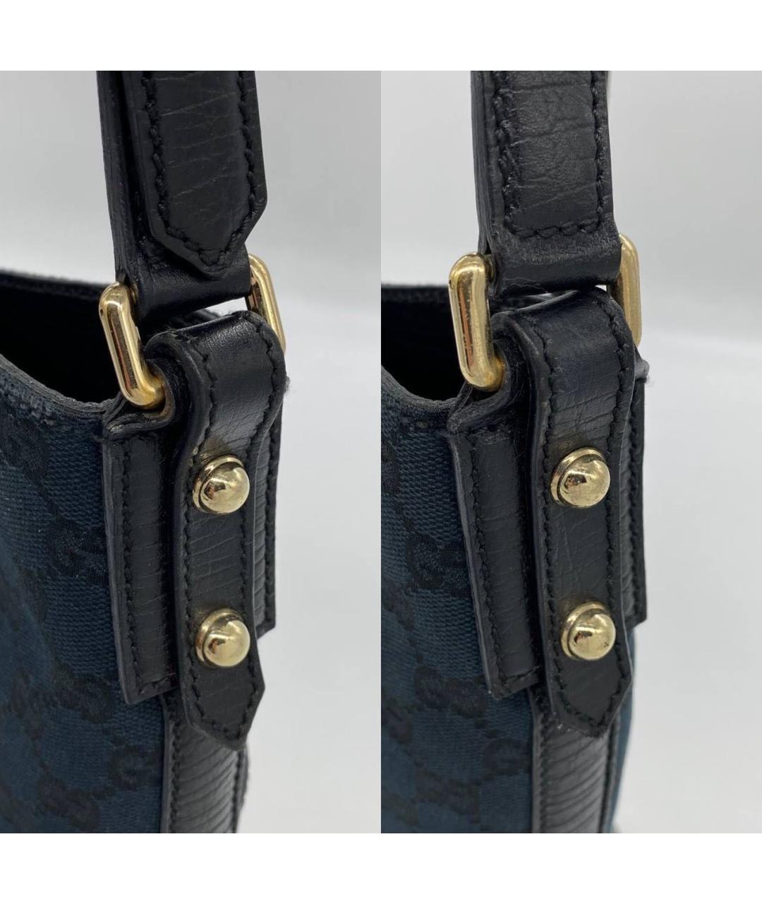 GUCCI Черная жаккардовая сумка тоут, фото 8