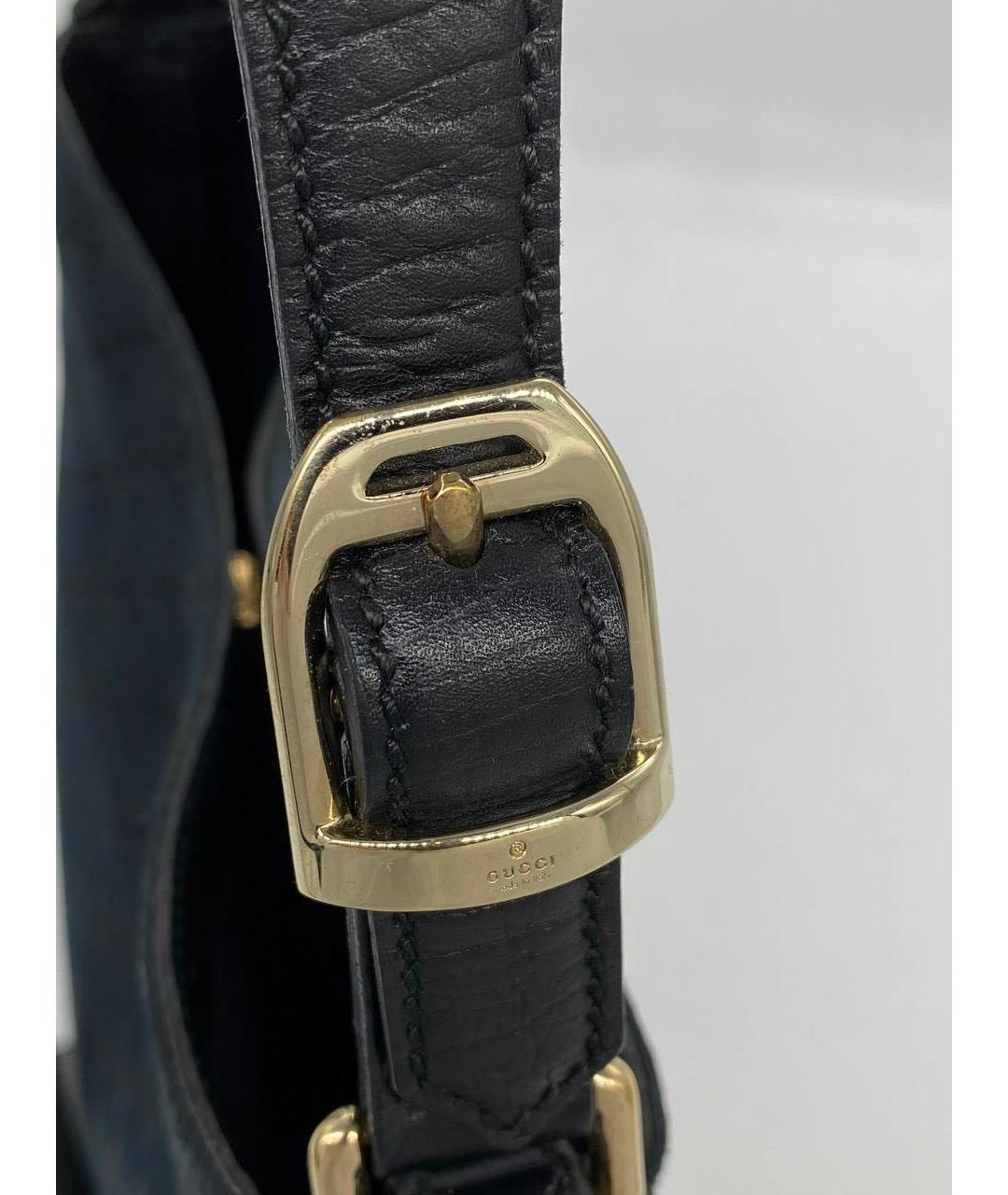 GUCCI Черная жаккардовая сумка тоут, фото 6