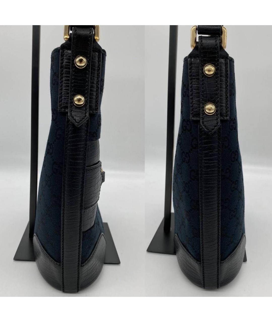 GUCCI Черная жаккардовая сумка тоут, фото 3