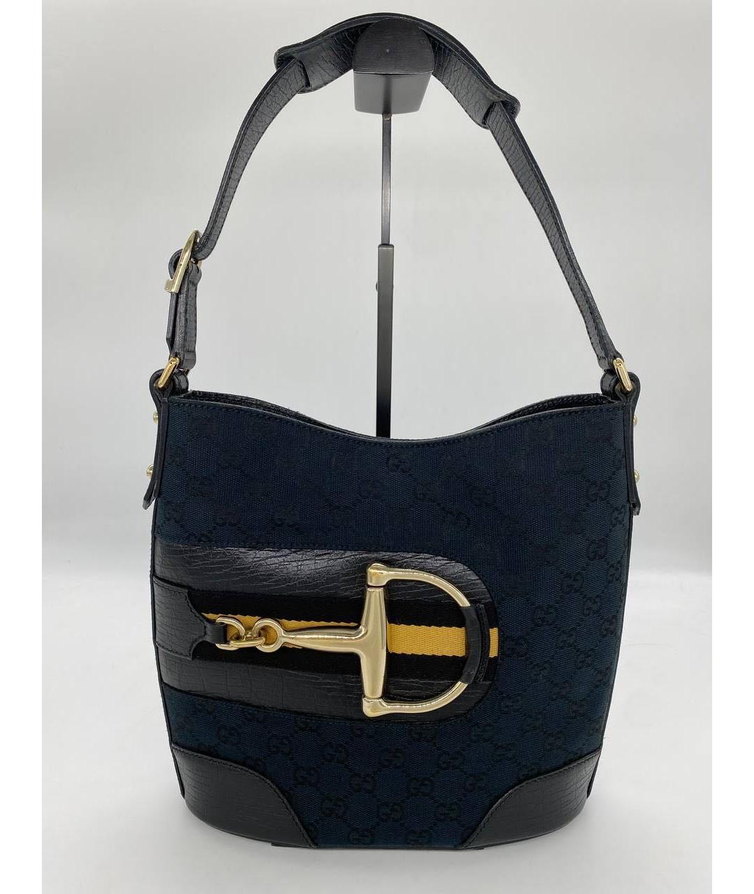 GUCCI Черная жаккардовая сумка тоут, фото 9