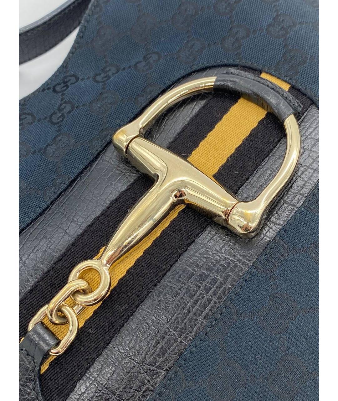 GUCCI Черная жаккардовая сумка тоут, фото 7