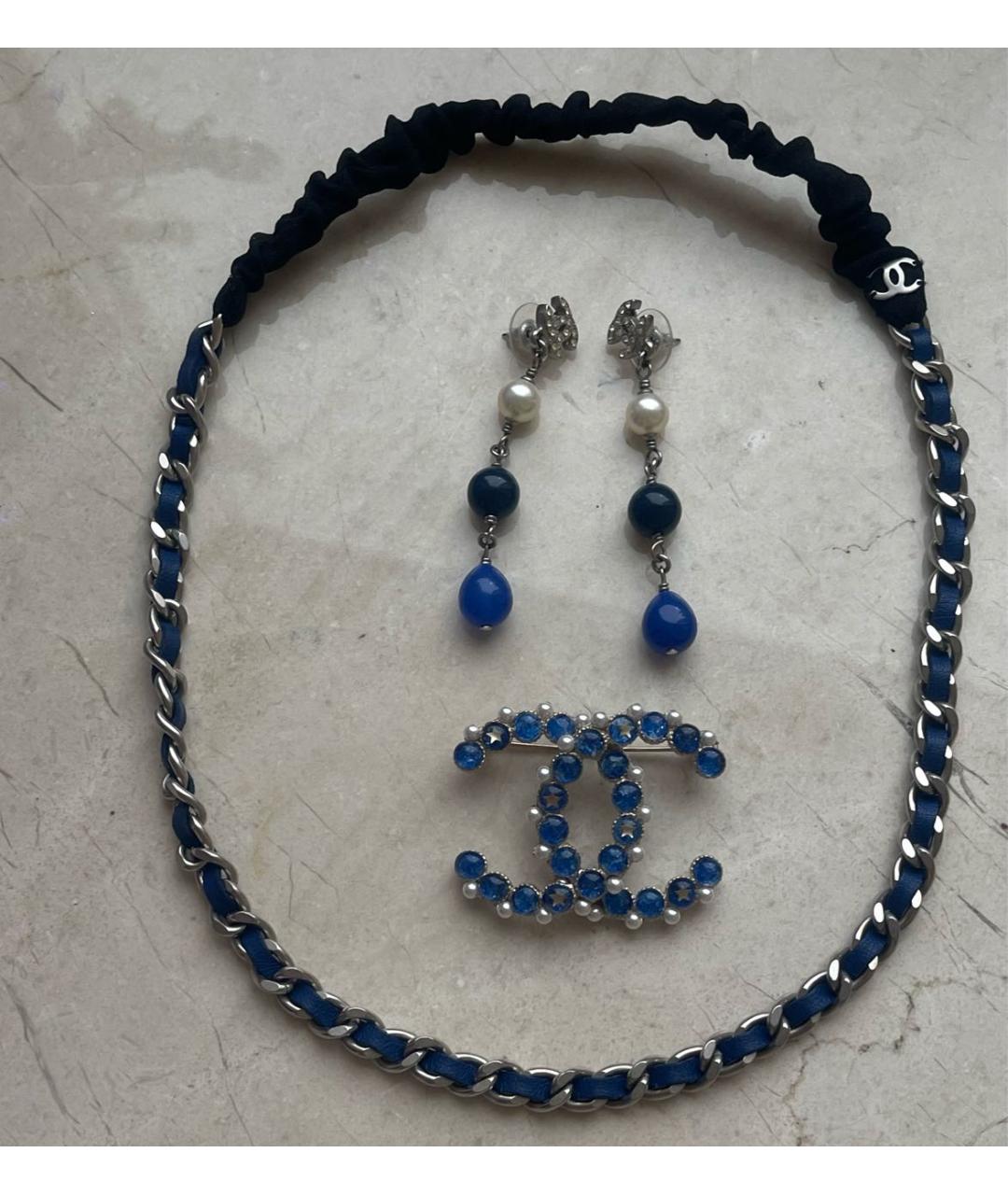 CHANEL Синее колье, фото 4