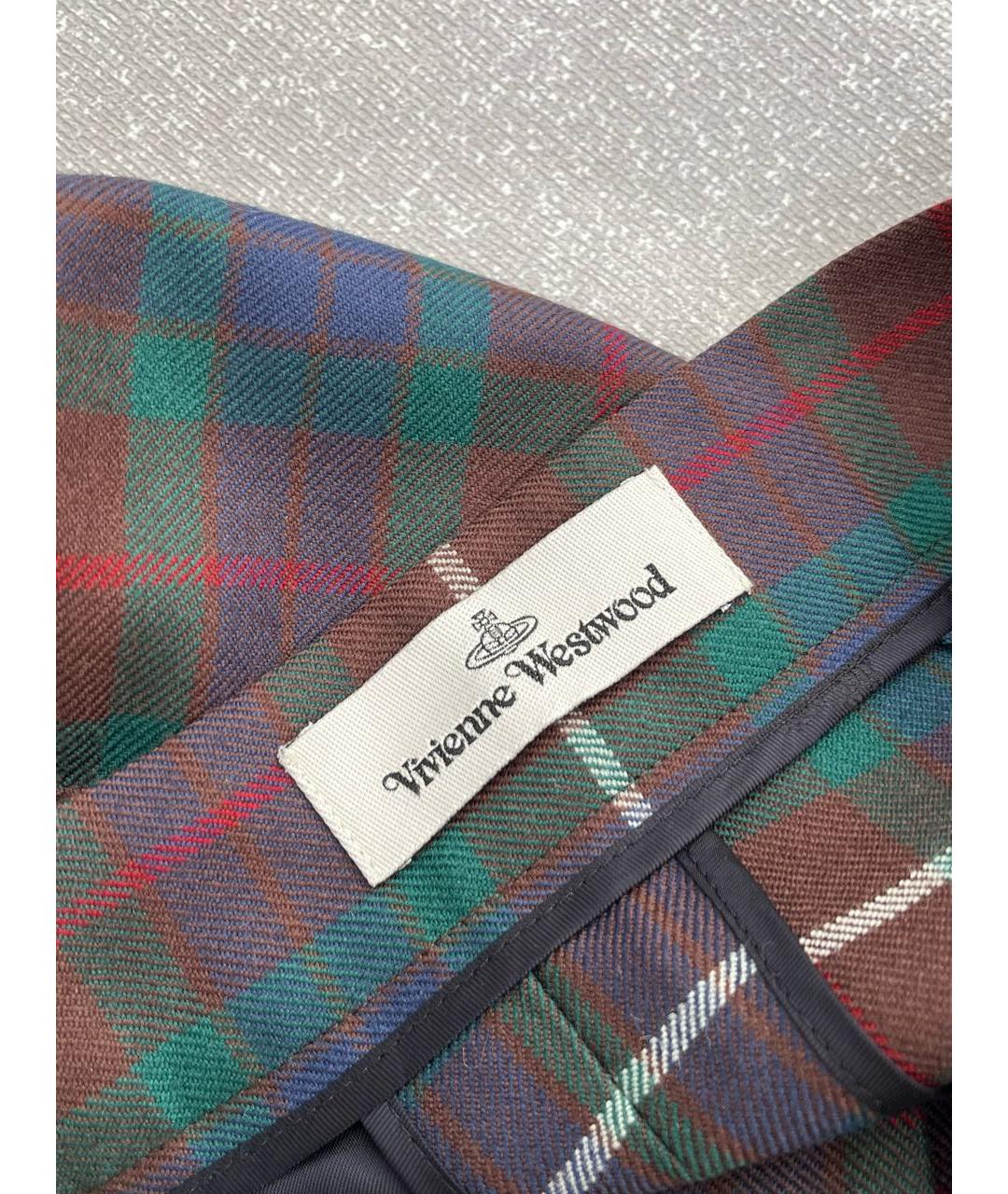 VIVIENNE WESTWOOD Синие шерстяные брюки узкие, фото 7
