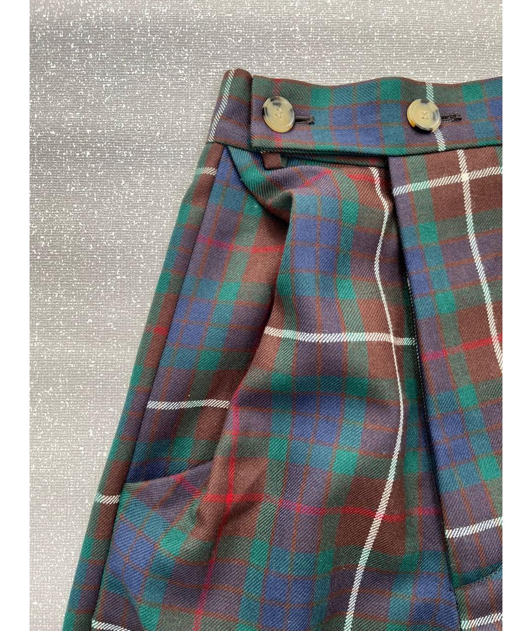 VIVIENNE WESTWOOD Синие шерстяные брюки узкие, фото 4