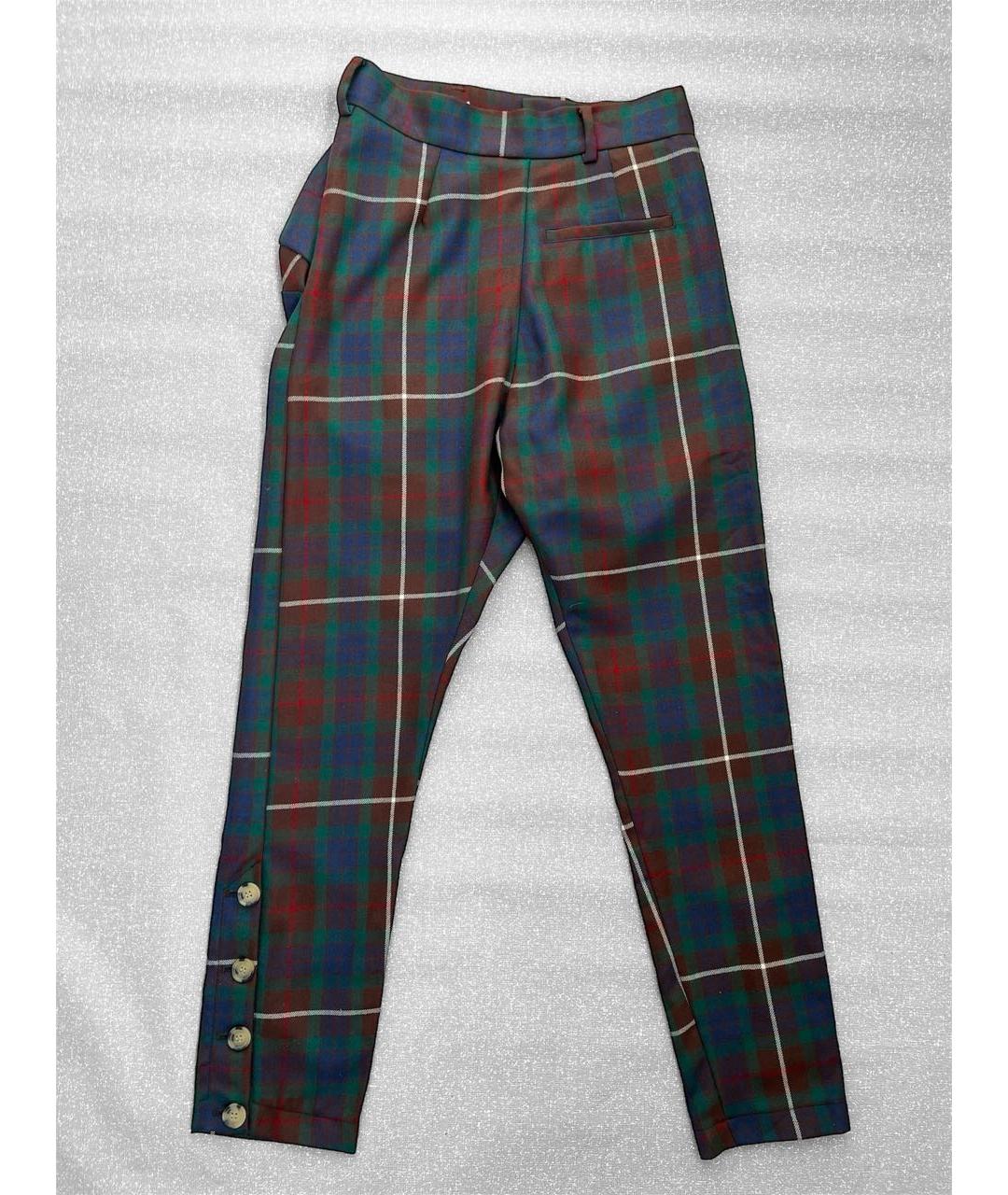 VIVIENNE WESTWOOD Синие шерстяные брюки узкие, фото 2
