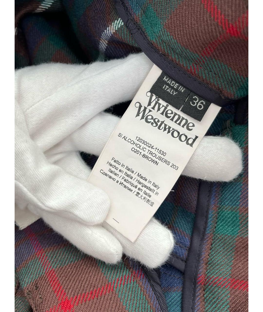 VIVIENNE WESTWOOD Синие шерстяные брюки узкие, фото 8
