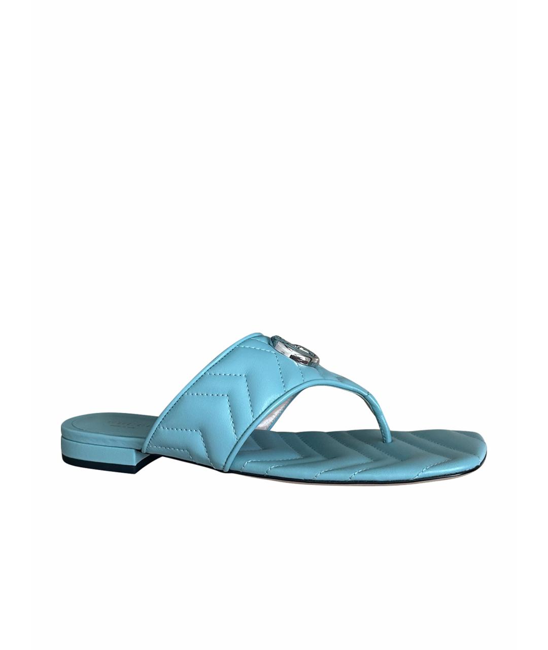 GUCCI Голубые сандалии, фото 1